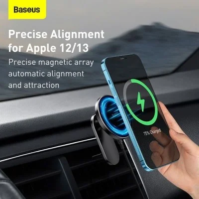 Big Energy Car Mount Wireless Charger - Black